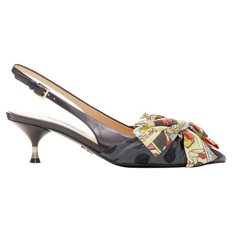 prada bow kitten heels|prada ankle pumps.